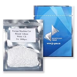 JIANGYUANGEMS 1.8mm 5A Round Machine Cut White