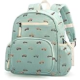 atgark Corduroy Toddler Backpack for Boys 2-5, Cute Kids Backpacks Boys - Preschool Kindergarten Backpack 13.7" H Fit Folder