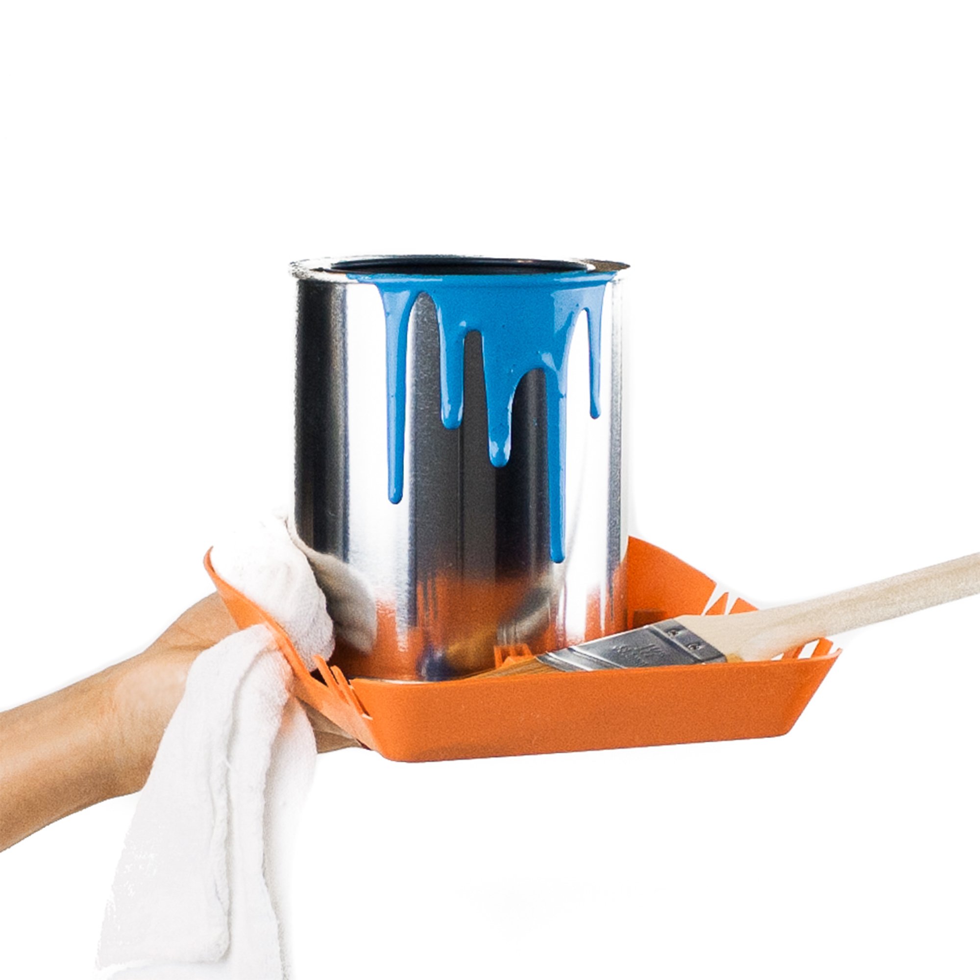 CANBUDDY Clip On Paint Can Drip Guard Spill Proof Painters Tray Set