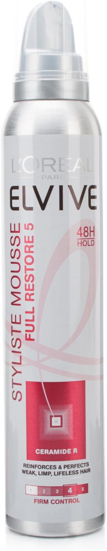 L'Oreal Paris Elvive Styliste Full Restore 5 Mousse 48H Firm Hold 200ml