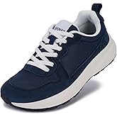 BRONAX Womens Wide Toe Box Athletic Casual Shoes | Suede-Detail Classic Design Sneakers