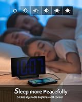 GOLOZA Digital Alarm Clock with Blue LED Large Display 12/24H 3 Tones view 4