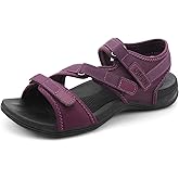 UBFEN Womens Hiking Comfortable Sport Walking Sandals Outdoor Athletic Water Sandals with Three Adjustable Straps