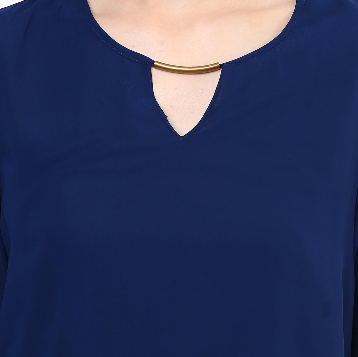 rare women blue georgette top (ep1038)