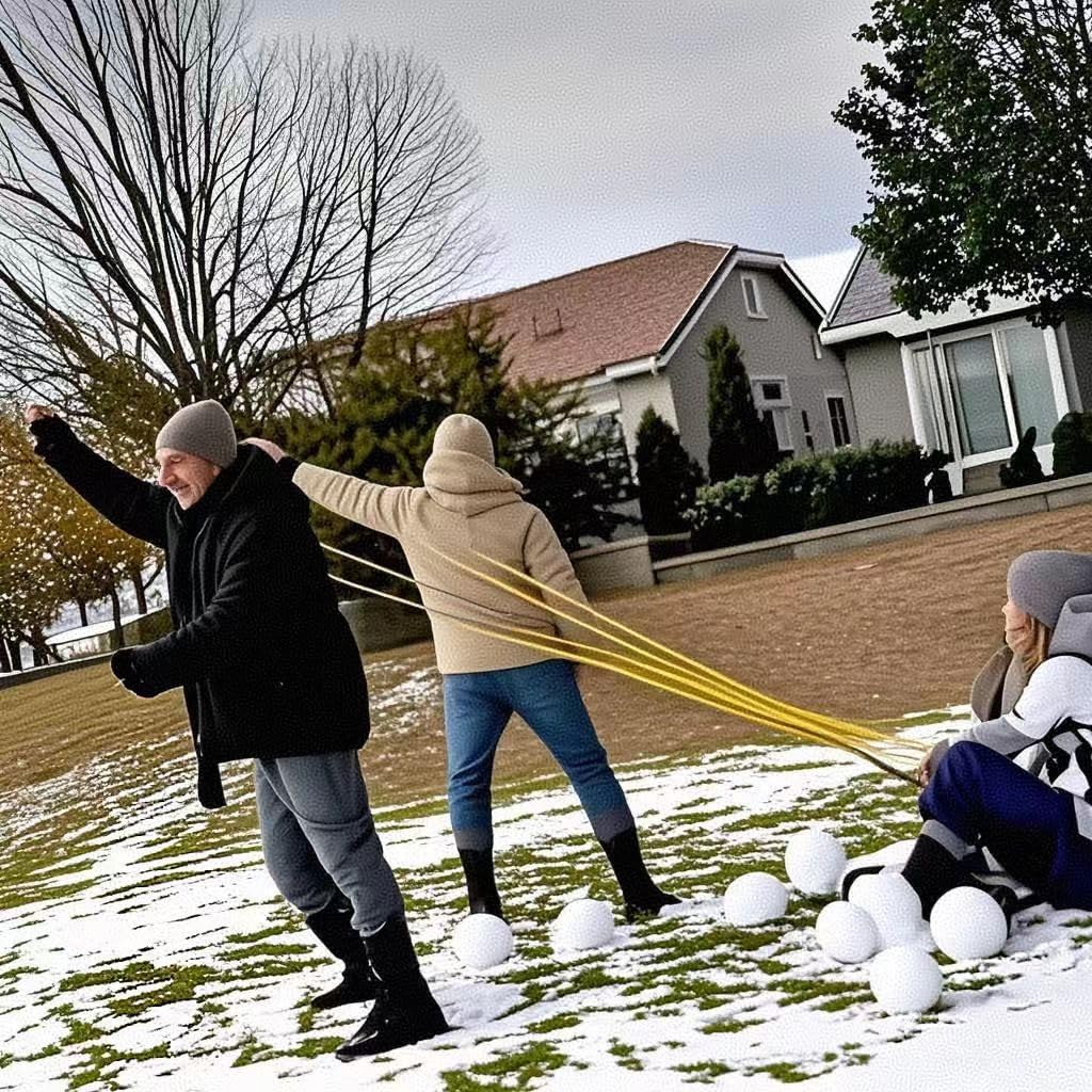 Water Balloons Launcher 500 Yard Toys 3 Person T Shirt Launcher Slingshot Water Ballons, The Heavy Duty Football Potato Launcher Giant Sling shots for Adults