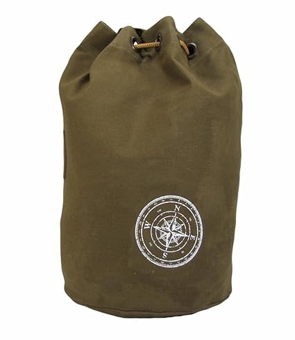 The House of tara Khaki Wax Coated Cotton Canvas Backpack