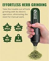 KactusKutter K1 Electric Herb Grinder Midnight Emerald Portable Battery Powered view 2
