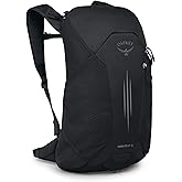 Osprey Hikelite LT 16L Hiking Backpack, Black OS | daypack, travel daypack, camping pack, rain cover, wet weather carry, Black color, OS size