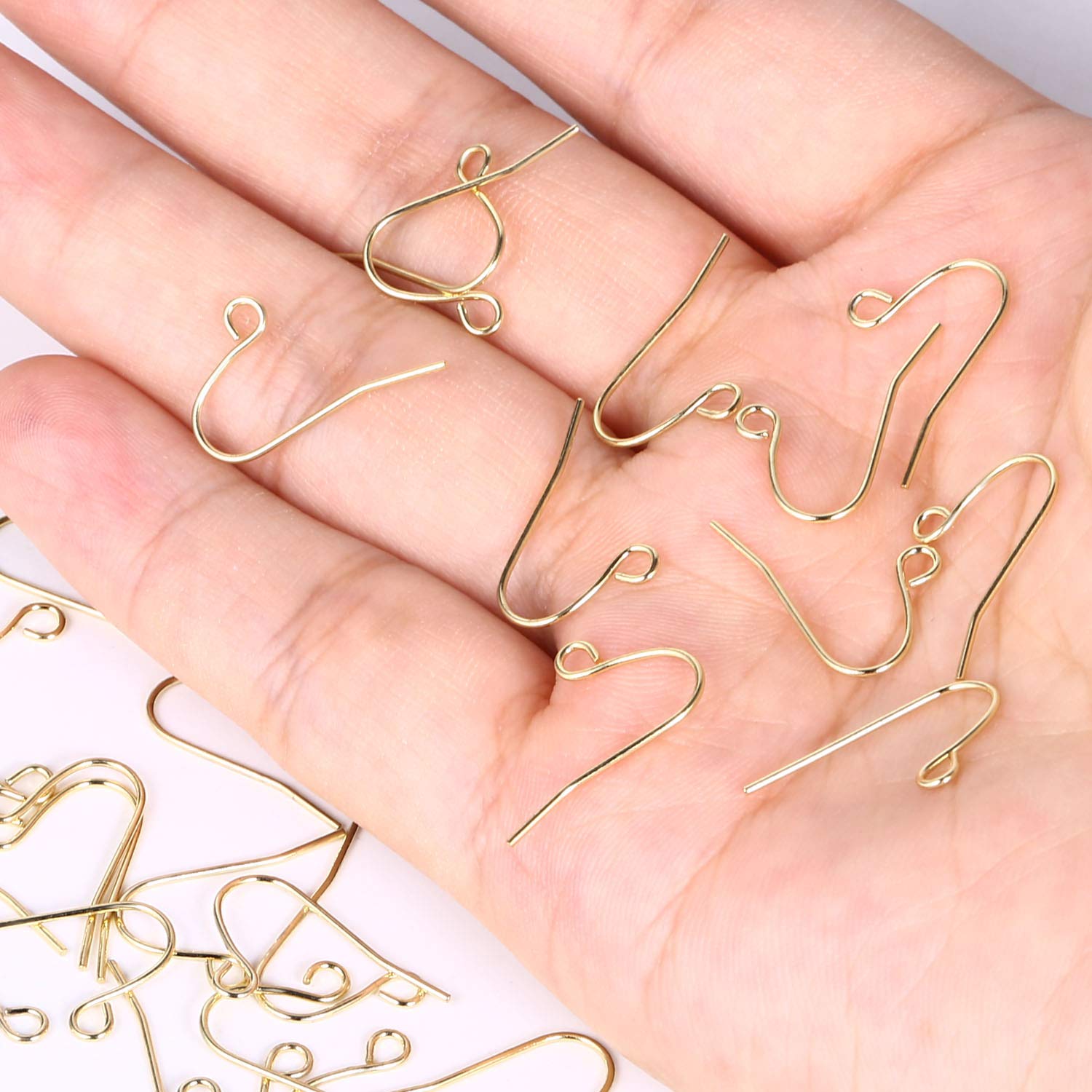 200pcs Earring Hooks Hypoallergenic Fish Hook Ear Wires For Diy