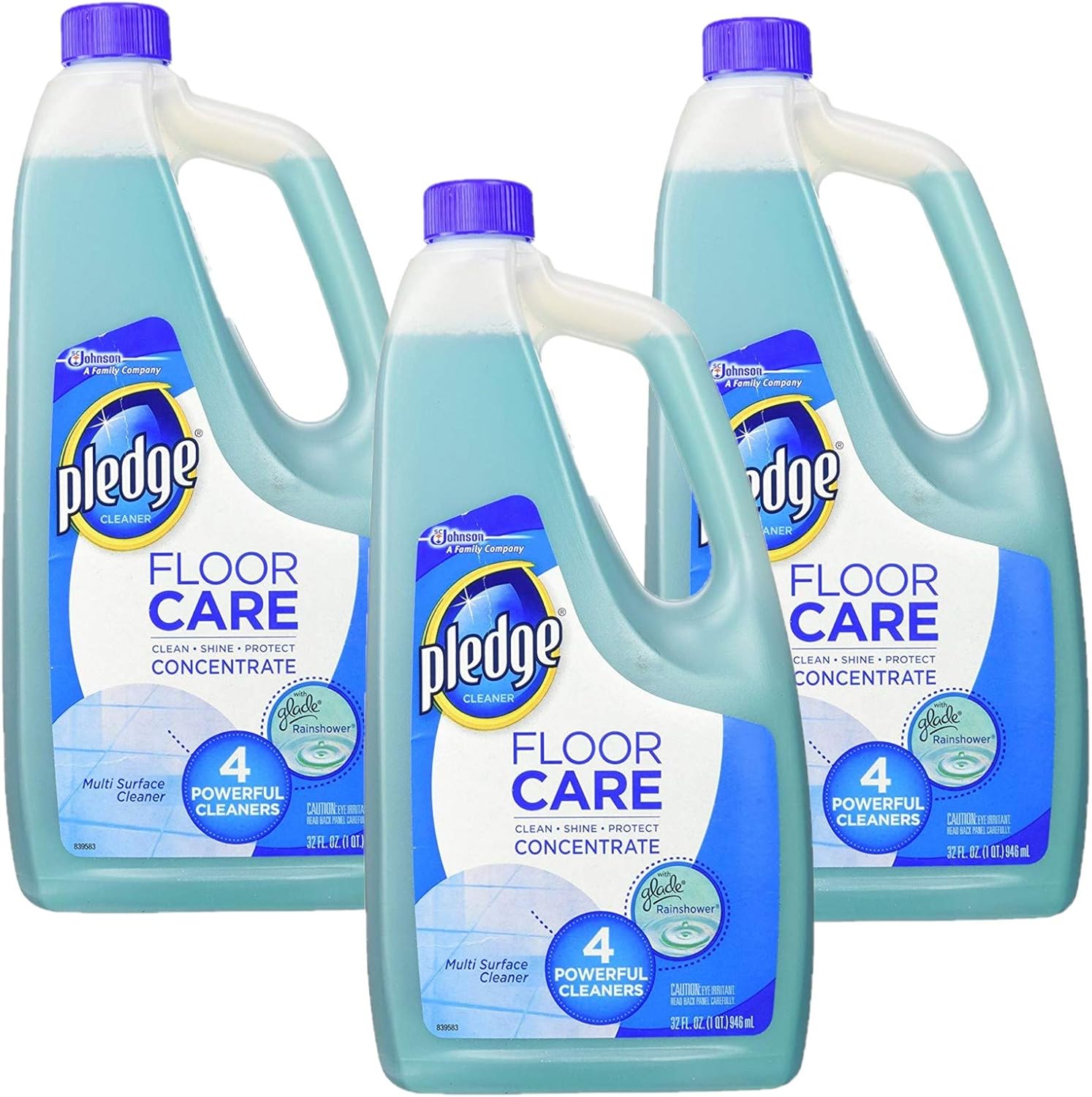 Pledge Multi-Surface Concentrated Floor Cleaner 32 Ounce, 3-Pack