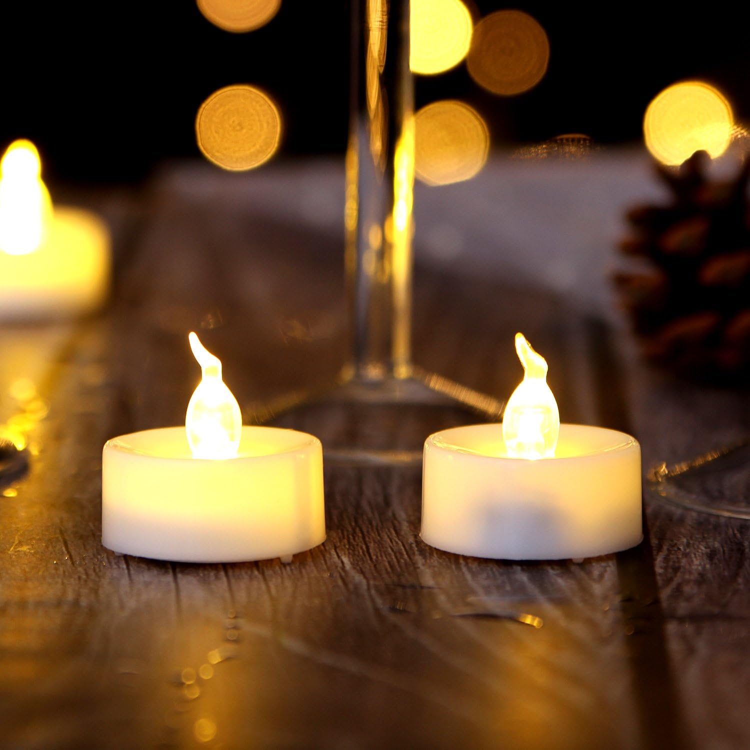 AGPTEK 100 PCS Battery Operated No Flicker Steady Flameless Led Candle Tea Lights, Batteries Included - Image 5