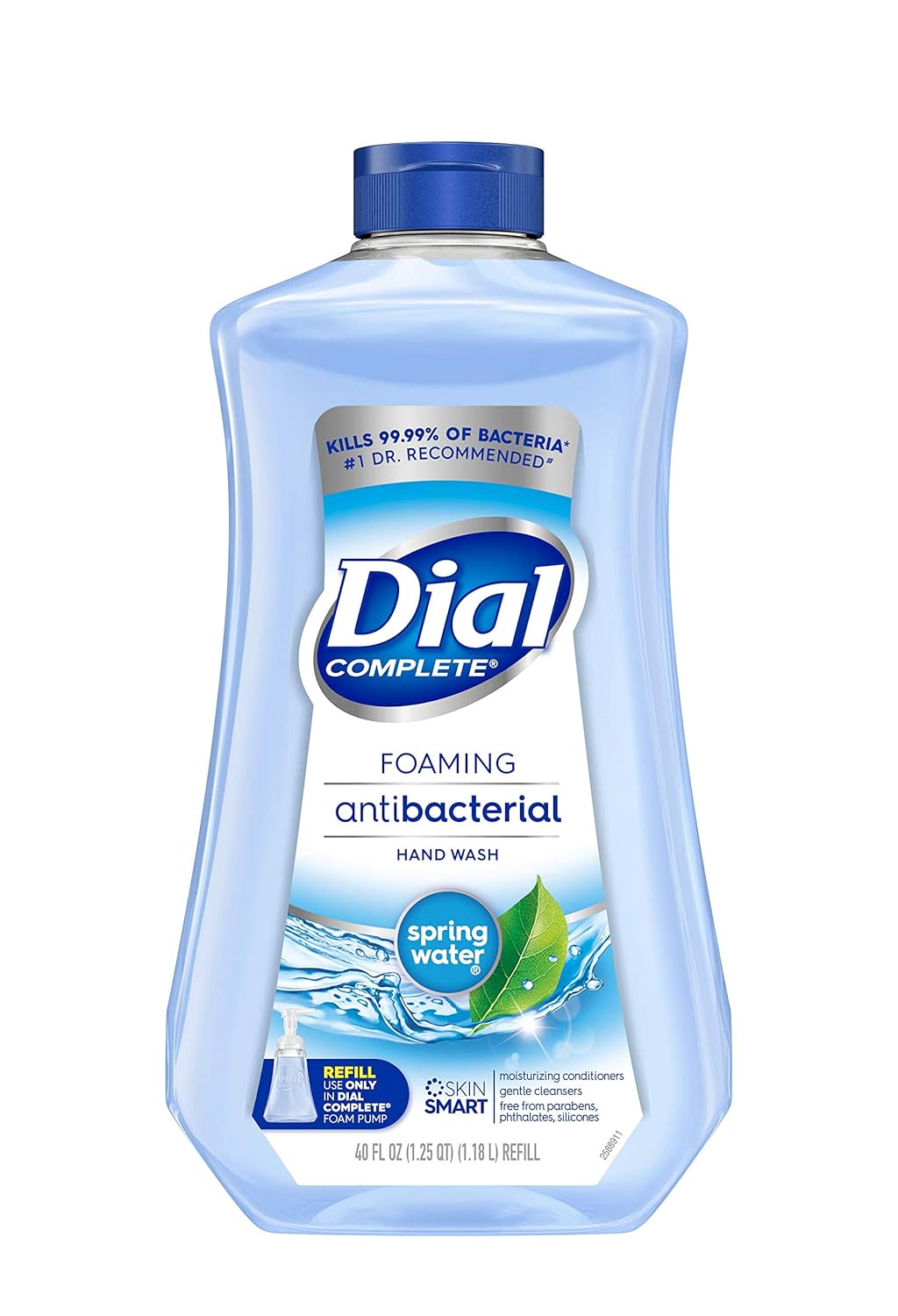 Dial Complete Antibacterial Foaming Hand Soap Refill, Spring Water, 40 Fl Oz (Pack of 6) : Beauty