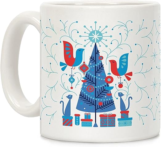 Amazon Com Lookhuman Vintage Christmas Tree Decorating White 11