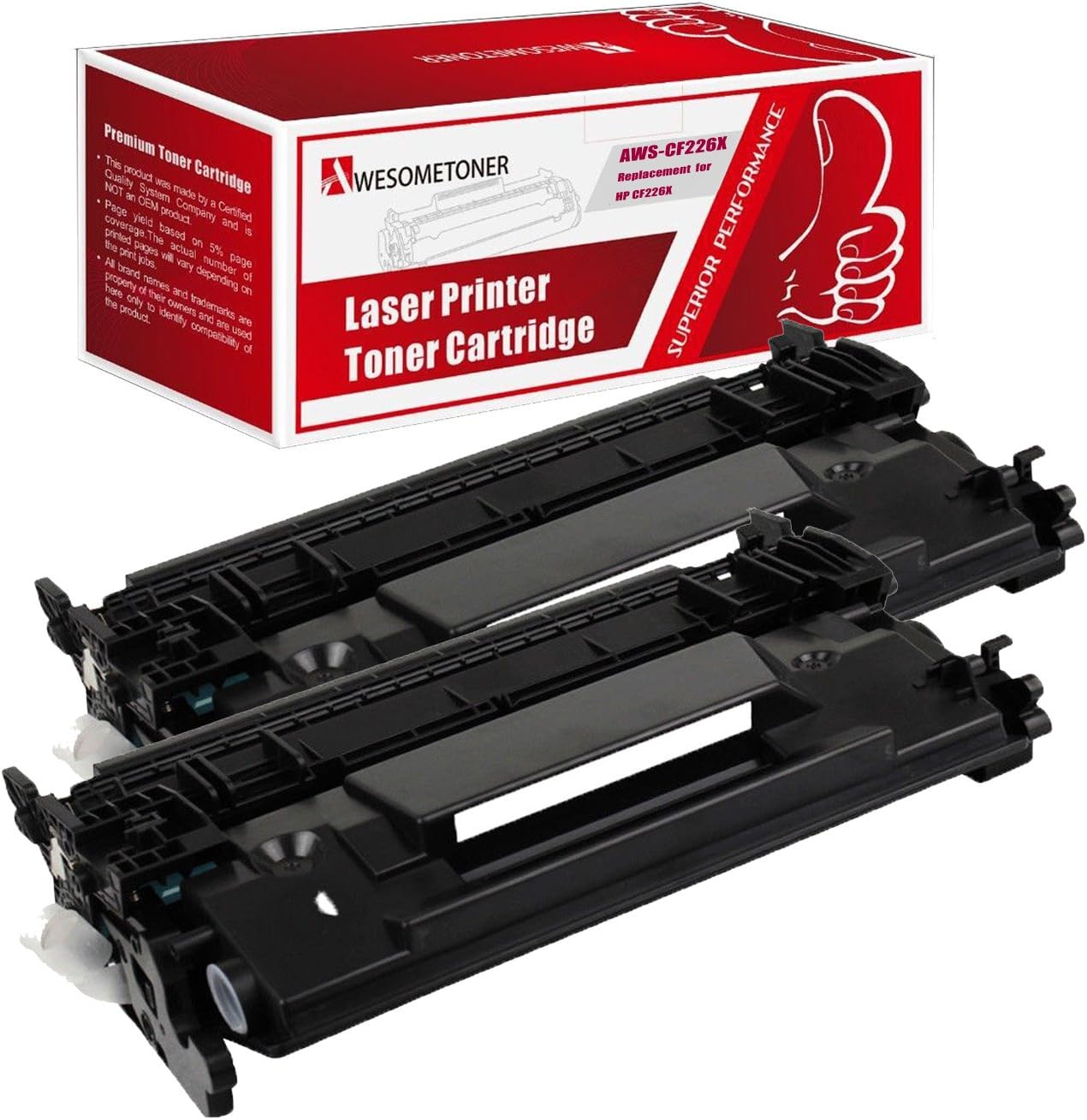 Awesometoner Compatible High Yield Toner Cartridge Replacement for HP CF226X use with Laserjet Pro MFP M426dw, M426fdn, M426fdw Printers (Black, 2-Pack)