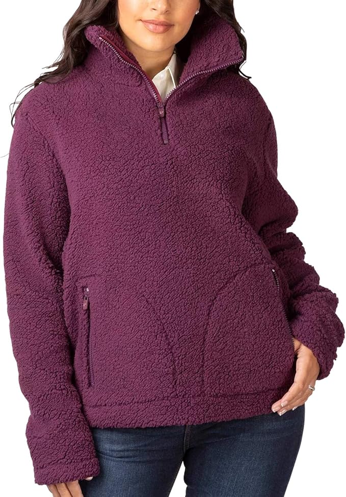 Rydale Ladies Ultra Soft Sherpa Fleece Jacket Half Zip Womens Fleece