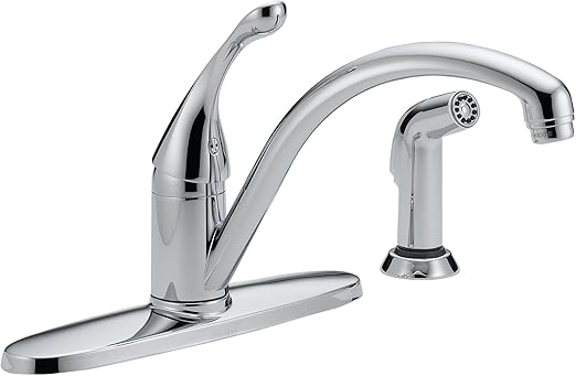 Delta Faucet Collins Single Handle Kitchen Sink Faucet With Side