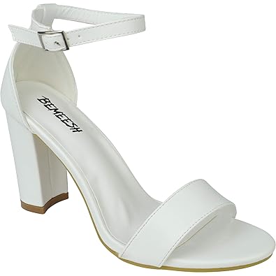 BeMeesh Frauen Damen Riemen Sandalen High Heels Blockabsatz Peeptoe Schuhe