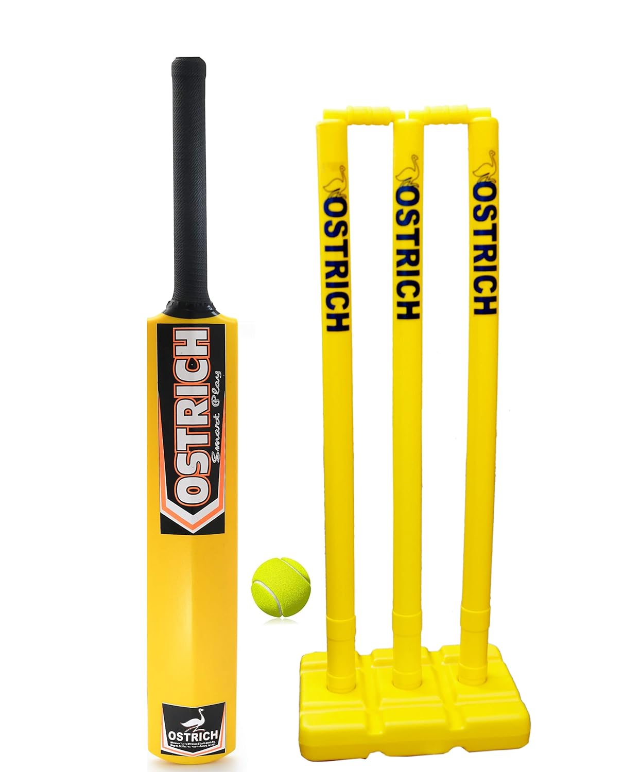 Buy OSTRICH Hard Plastic Cricket Kit Combo (1 Piece Cricket Bat, 1 Set