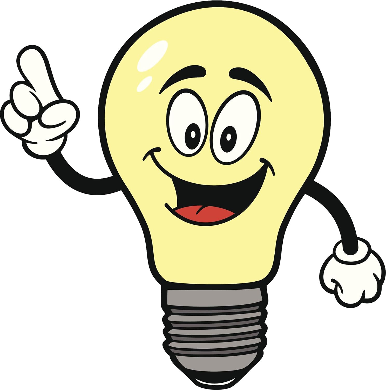 Happy Amarillo Idea foco de luz Emoji dibujos