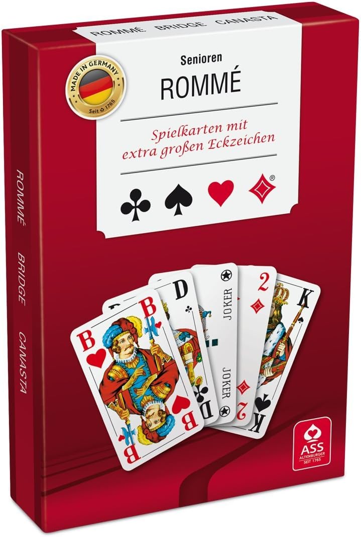 ASS Altenburger 22570076 Rummy Seniors Card Game, Keine, 11.2 cm x 14.5 cm x 2.5 cm