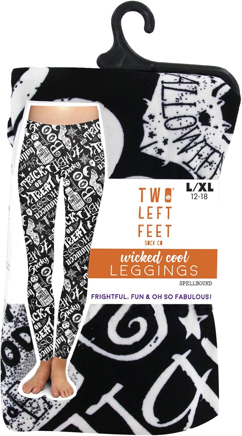 TWO LEFT FEET womens Two Left Feet Halloween Leggings Tights, Spellbound, Large-X-Large US at  Women’s Clothing store