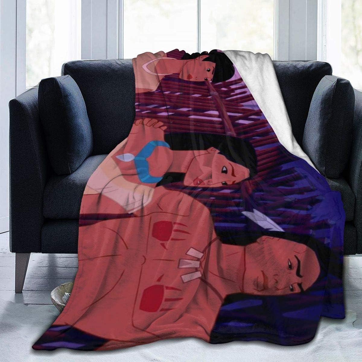 Creative House1 Pocahonta-s Flannel Fleece Microfiber Throw Blanket, Lightweight Cozy Couch Bed Super Soft and Warm Plush,80"" x60