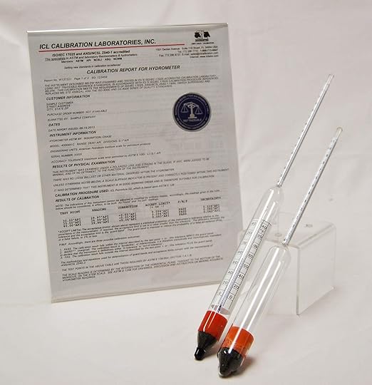 ASTM 6H Hydrometer 49/61 API, 0.1 Div. 330mm lgth. Supplied with NIST