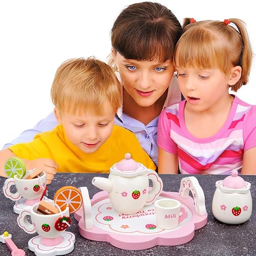 girls wooden tea set
