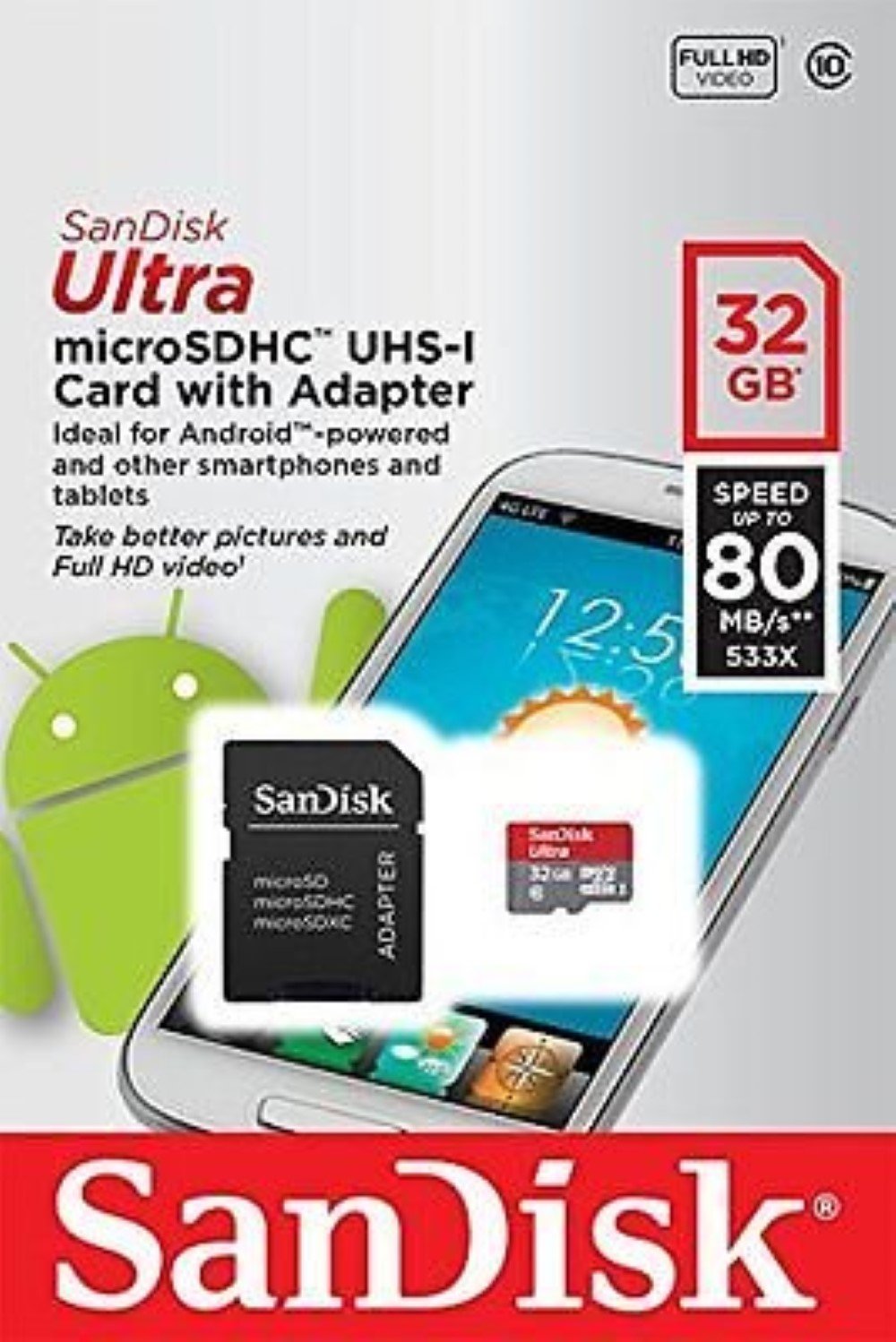 32GB SanDisk Ultra microSDHC UHS1 Card with Adapter Amazon.co.uk