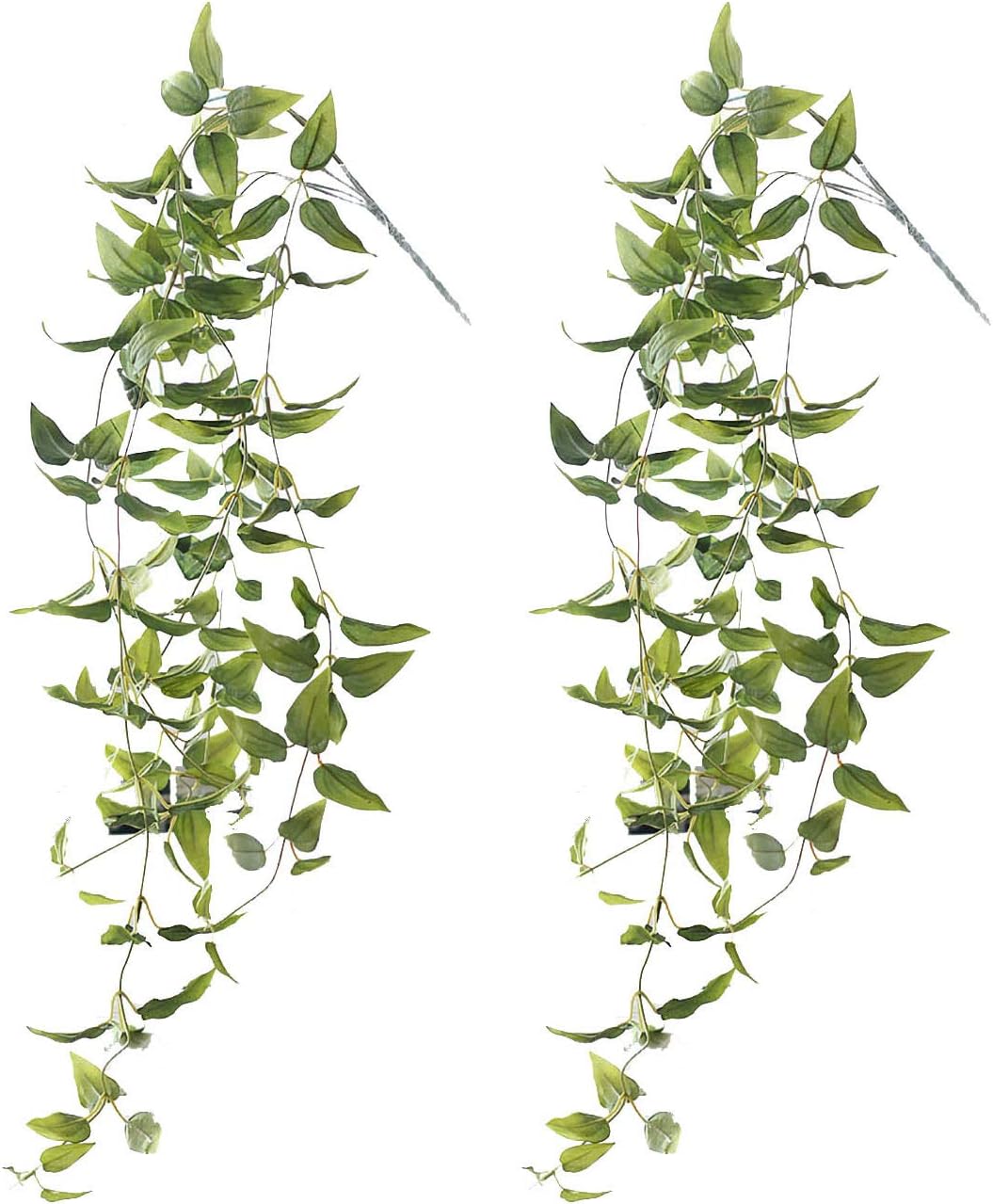 Sunrisee2 Pcs Artificial Hanging Plants Fake Acacia Leaves Vines Hanging Ivy Vine for Wall Home Garden Patio Decor, 29.5 inches