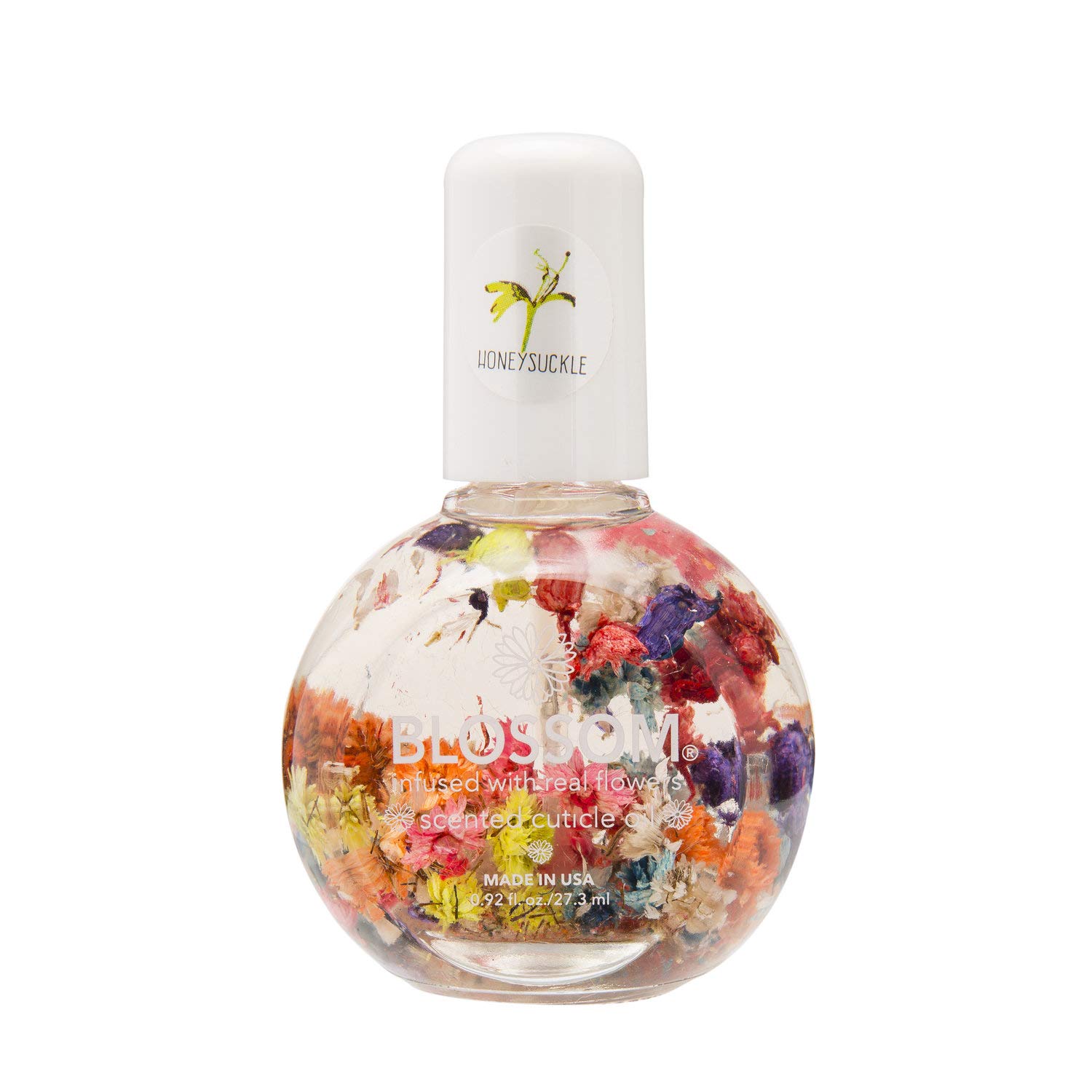 Blossom Scented Cuticle Oil (0.92 oz / large) infused with real flowers - made in USA (Honeysuckle): Beauty