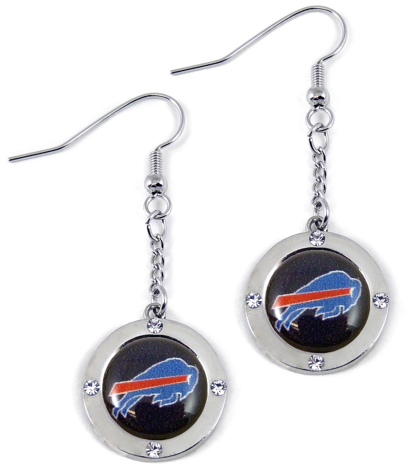 NFL Buffalo Bills Crystal Dangle Earrings