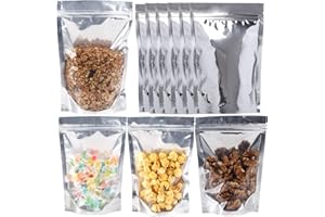 200 PACK Mylar Bags for Food Storage and Resealable Bags for Small Business Packaging Supplies Great for Party Favor Food Sto