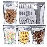 LOKQING 200 Pack 5x8 Mylar Bags with Window Stand