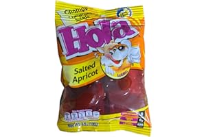 Hola Lobito, Chamoy Rojo Saladulces, Salted Apricots, 3.5 Ounce