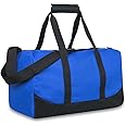 30 Liter, 17 Inch Canvas Duffle Bags for Men and Women – Travel Weekender Overnight Carry-On Shoulder Duffel Tote Bags (Blue)