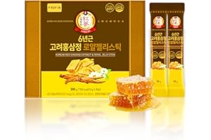 JUNGWONSAM 6-Year Korean Red Ginseng Extract & Royal Honey | 30 Sticks | Sweet Flavor | 70mg Ginseng, 15% Australian Honey | Energy, Focus, Fatigue, Immune Support | Daily Supplement for Men & Women