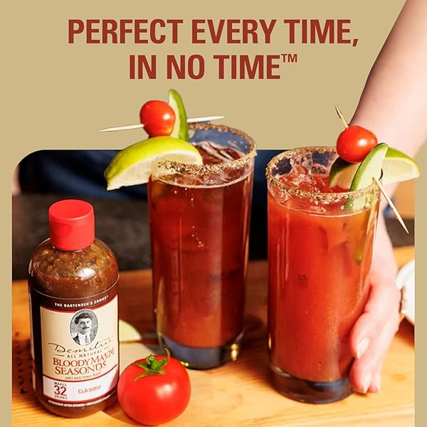 DEMITRI’S BLOODY MARY SEASONING CLASSIC RECIPE – BLOODY MARY MIX – CONCENTRATED DRINK MIXER – BOLD RICH FLAVOR – PERFECT FOR HOME BRUNCH PARTIES & COCKTAILS – 8OZ BOTTLE (PACK OF 1)