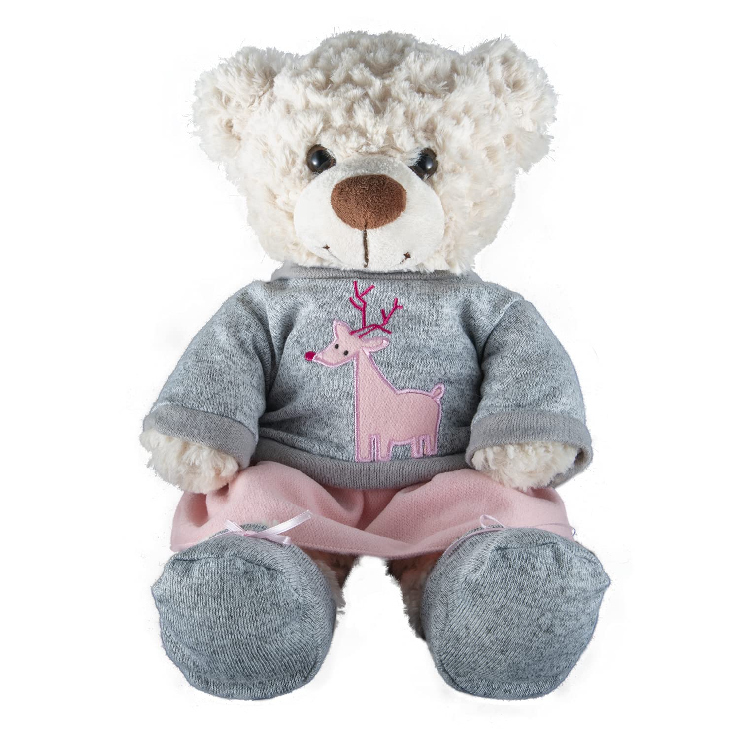 Reindeer Skirt and Shoes Outfit - Teddy Bear Christmas Outfit - 16"/40cm - BEAR NOT INCLUDED