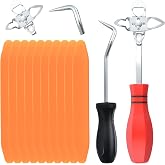 12 Windshield Installation Tools Kit, Removal Setting Rods for Glass Seal | 4-Core 90 Degree Rotation Access Tight Spots, V-Type Stainless Steel Puller, Windshield Rod, for Auto Glass Vintage Car Seal