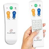 Flipper Big Button TV Remote for Seniors, Dementia - Easy to Feel Buttons | Large Color-Coded Buttons, Works with Traditional TV &amp; Cable Box, Ideal for Low Vision &amp; Dementia
