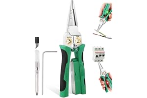 8 in 1 Wire Stripper, Wire Stripping Tool with Voltage Tester, Cable Cutters with Plier, Splitting, Wire Stripper Tool for 10