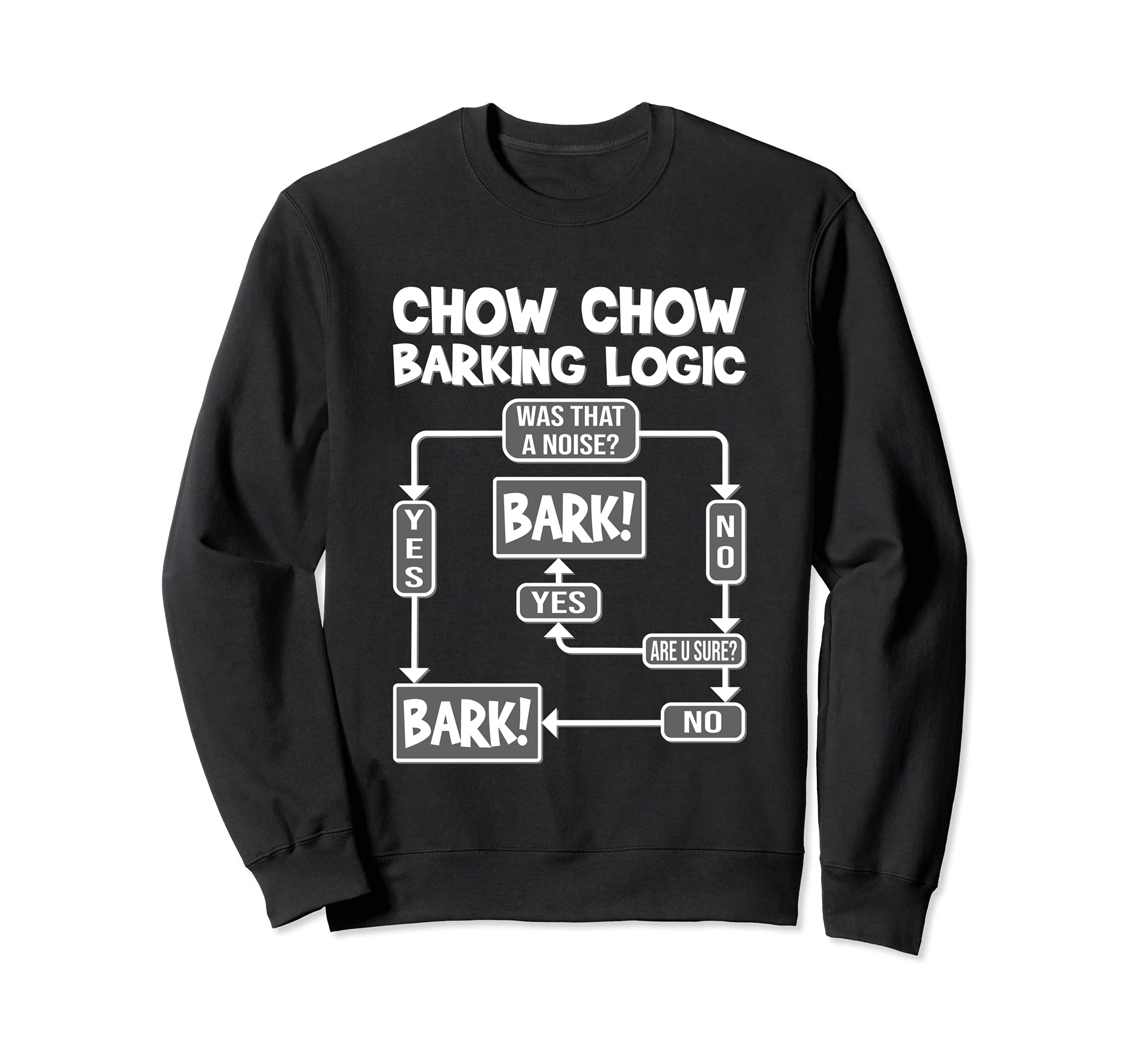 Dog Barking Logic, funny dog gift idea, Funny Chow Chow Sweatshirt