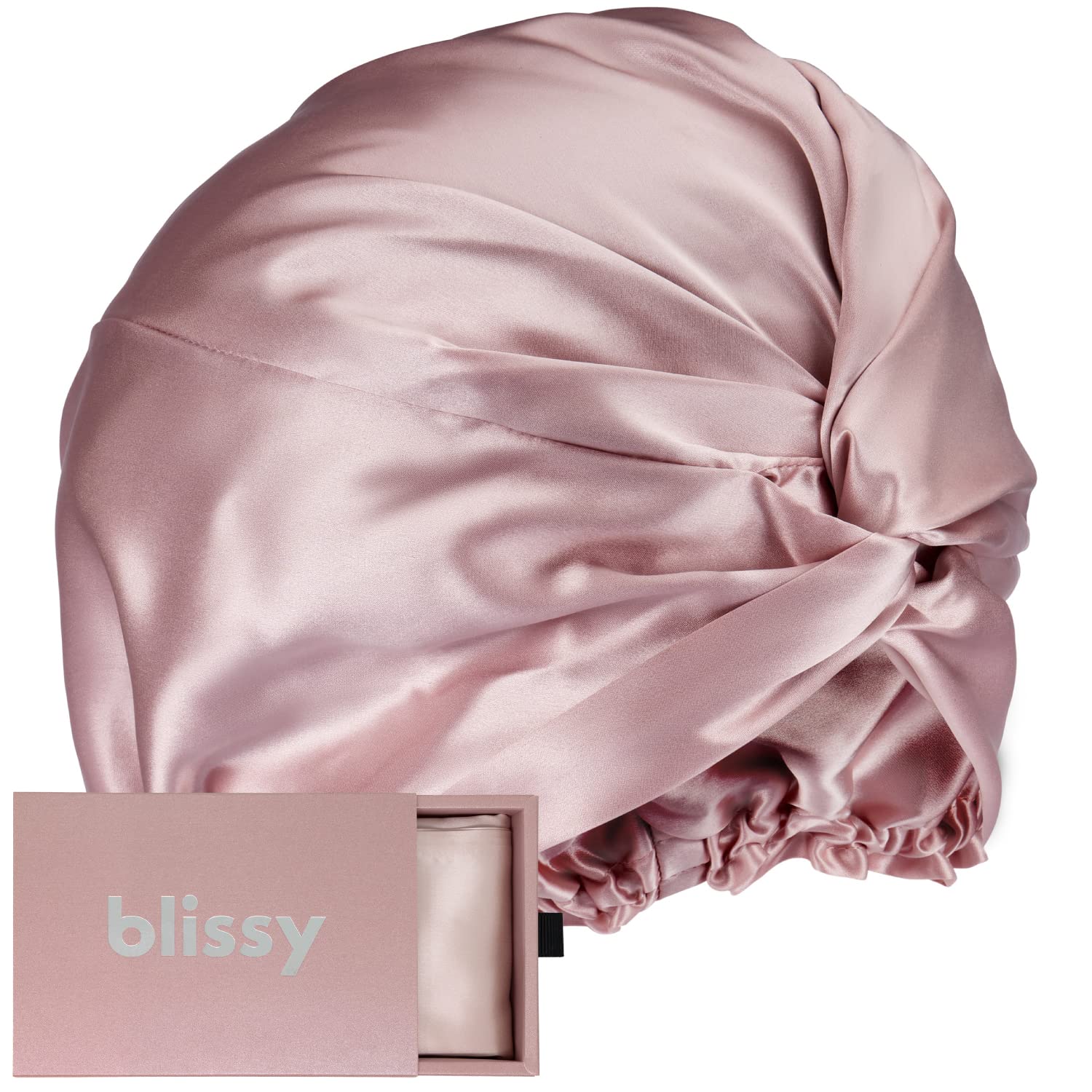 Photo 1 of BLISSY Silk Bonnet For Sleeping For Long And Curly Hair - 100% Pure Mulberry Silk 22 Momme 6a High-grade Fibers