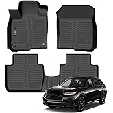 Auxko All Weather Floor Mats Fits for Honda HR-V Include Hybrid 2023 2024 2025 2026 TPE Rubber Liners All Season Guard Odorless Anti-Slip Mats for 1st & 2nd Row