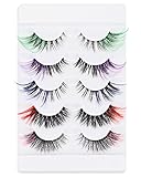 outopen 5 Pairs Lashes with Color on End Colored