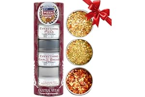 Pizza Night House Favorite Seasonings | Gift Packaged Set of 3 | All Natural, Non GMO Pizza Seasoning | Gourmet Spice Blends & Rubs | Small Batch, Hand Made | Made in USA | No Artificial Ingredients, Authentic Italian Flavors | GLP-1 Friendly | Artisanal Herb & Spice Blend Gift Pack | Sustainably Sourced, Ultra Premium | Gustus Vitae | #547