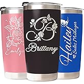Personalized Tumbler Custom Coffee Tumbler Laser Engrave with Name 20 Oz Stainless Steel Travel Tumbler Cup Mug Personalized Gifts for Birthday Christmas Anniversary for Men Women Kids