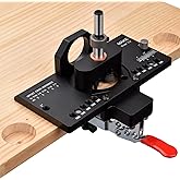 GOINGMAKE Metal Concealed Hinge Jig with Quick Clamp and Dust Vacuum Adapter Concealed Door Hinge Jig 35mm Cabinet Hinge Jig Hinge Hole Drilling Jig for Woodworking Door Cabinet Hinges Mounting Tool