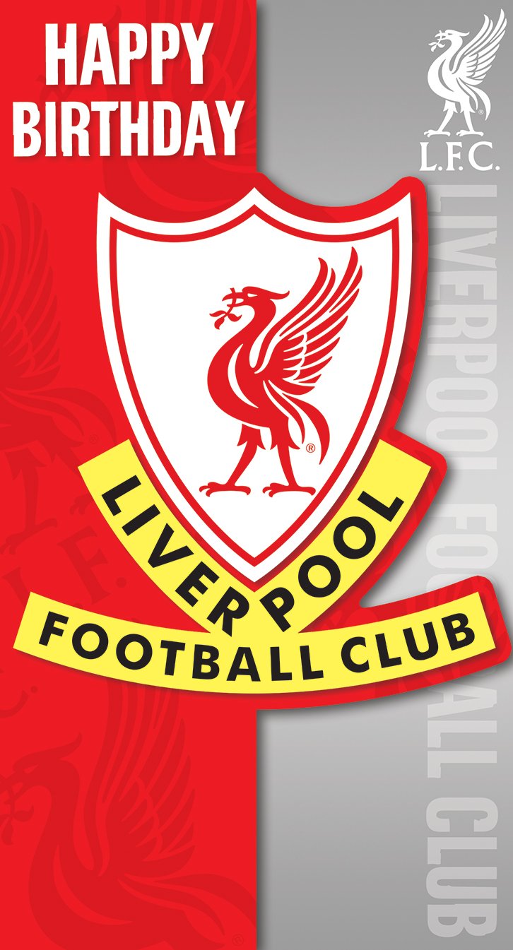 Liverpool FC LP047 Die-Cut Card Crest Birthday Card, Multi Colour, 12.8 x 0.2 x 23.2 cm, 9 x 5 inch